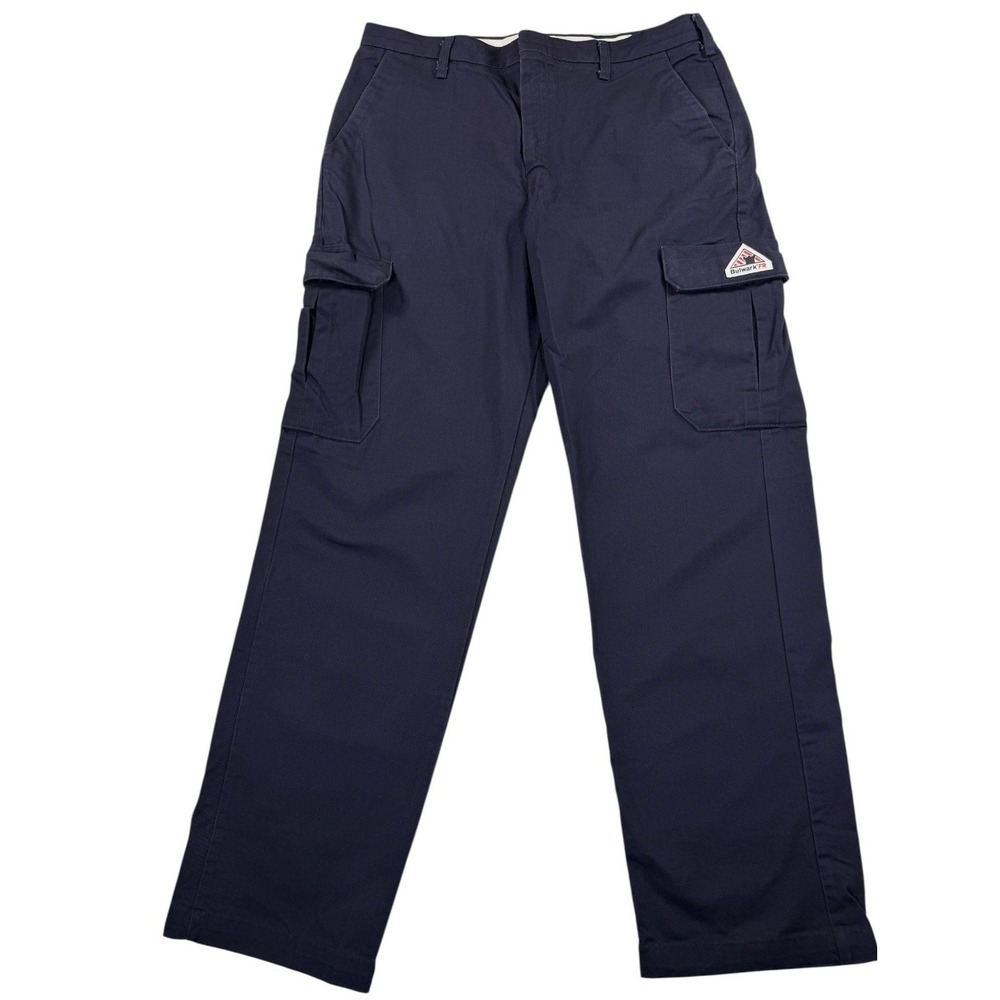Bulwark‎ FR UltraSoft SEMNLC11NY Cargo Pants 38x32 Navy CAT 2 Workwear